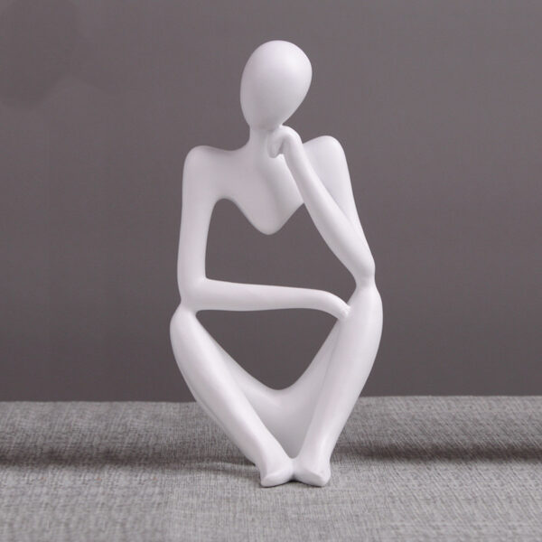 Thinker Statue Abstract Figure Sculpture Small Ornaments Resin Statue Home Crafts Home Decoration Modern Figurines For Interior - Image 7