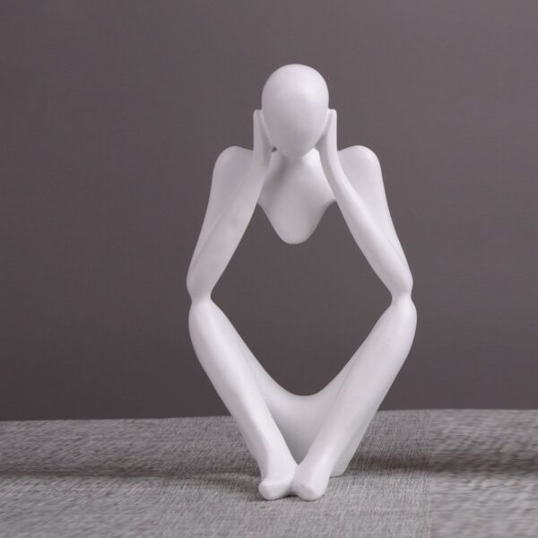 Thinker Statue Abstract Figure Sculpture Small Ornaments Resin Statue Home Crafts Home Decoration Modern Figurines For Interior - Image 8