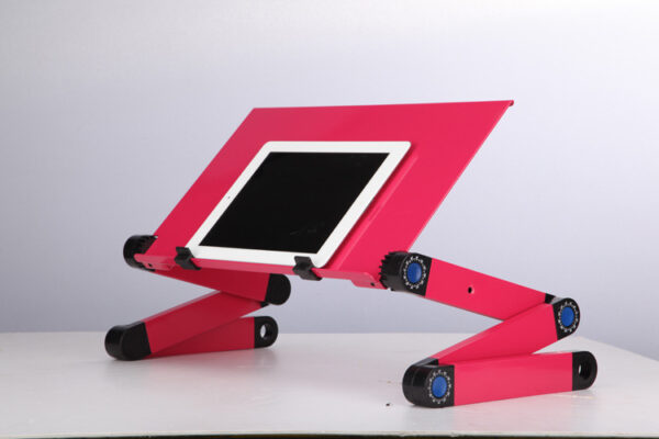 Laptop Table Stand With Adjustable Folding Ergonomic Design Stand Notebook Desk For Ultrabook Netbook Or Tablet With Mouse Pad - Image 3
