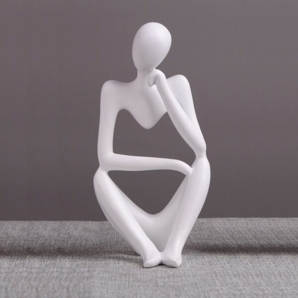Thinker Statue Abstract Figure Sculpture Small Ornaments Resin Statue Home Crafts Home Decoration Modern Figurines For Interior - Image 4
