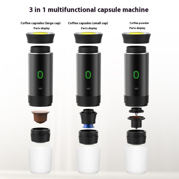 Electric Grinder Coffee Travel Handy 3 In1 Espresso Portable Coffee Espresso Maker Machine Cafe Portable Capsule Coffee Machine Kitchen Gadgets - Image 5