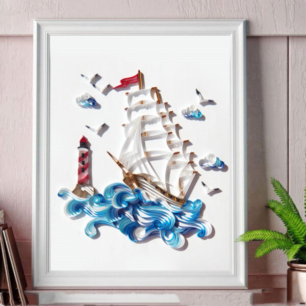 Quilted Paper Illustration Material Package Set Lobby Decoration Painting Slot - Image 10