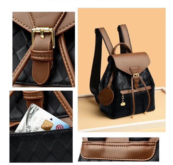 Female Backpack Casual Multifunction Women Leather Backpack Shoulder School Travel Back Pack - Image 4