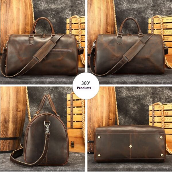 Travel Vintage Leather Large-capacity Crossbody Bag - Image 6