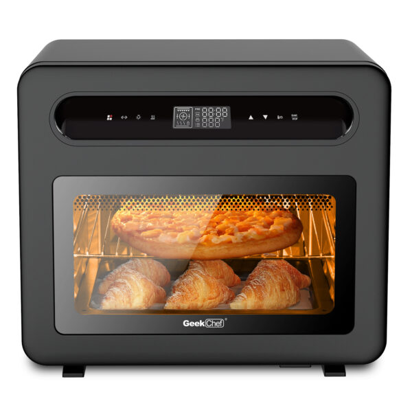 Geek Chef Steam Air Fryer Toast Oven Combo , 26 QT Steam Convection Oven Countertop , 50 Cooking Presets, With 6 Slice Toast, 12 In Pizza, Black Stainless Steel. Prohibited From Listing On Amazon - Image 4