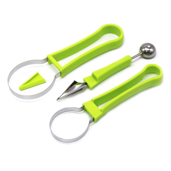 Three-in-one Stainless Steel Multi-purpose Fruit Ball Excavator Spoon Portable Digging Kitchen Tool Summer Party - Image 6