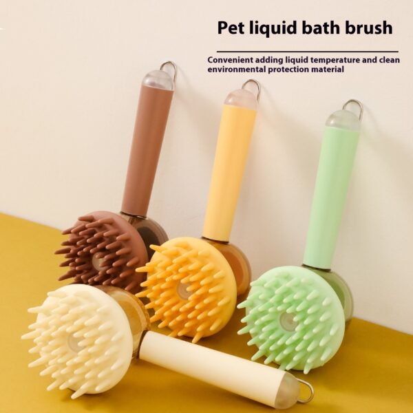 Pet Silicone Massage Brush – Bath & Grooming Tool