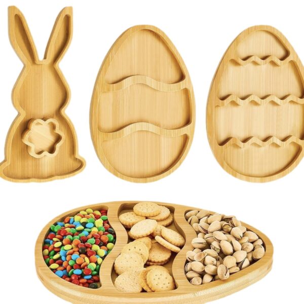 Snack Dish Home Kitchen Dried Fruit Plate Bamboo Products - Image 4