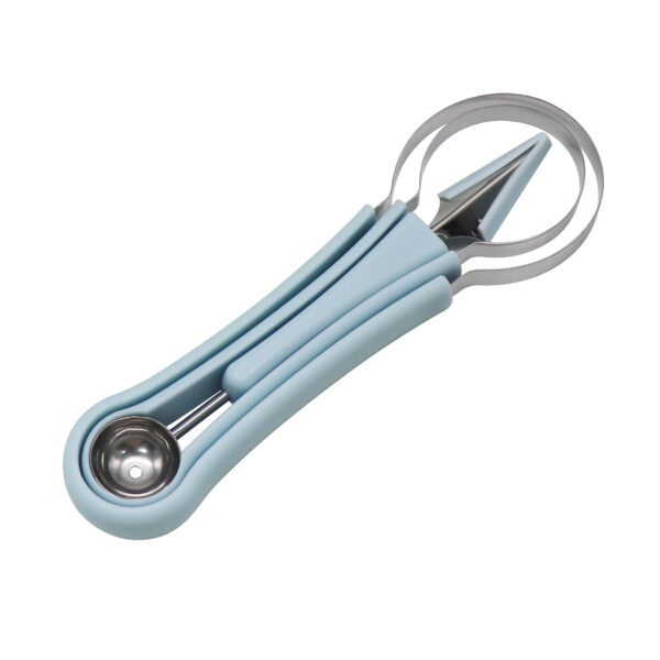 Three-in-one Stainless Steel Multi-purpose Fruit Ball Excavator Spoon Portable Digging Kitchen Tool Summer Party - Image 3
